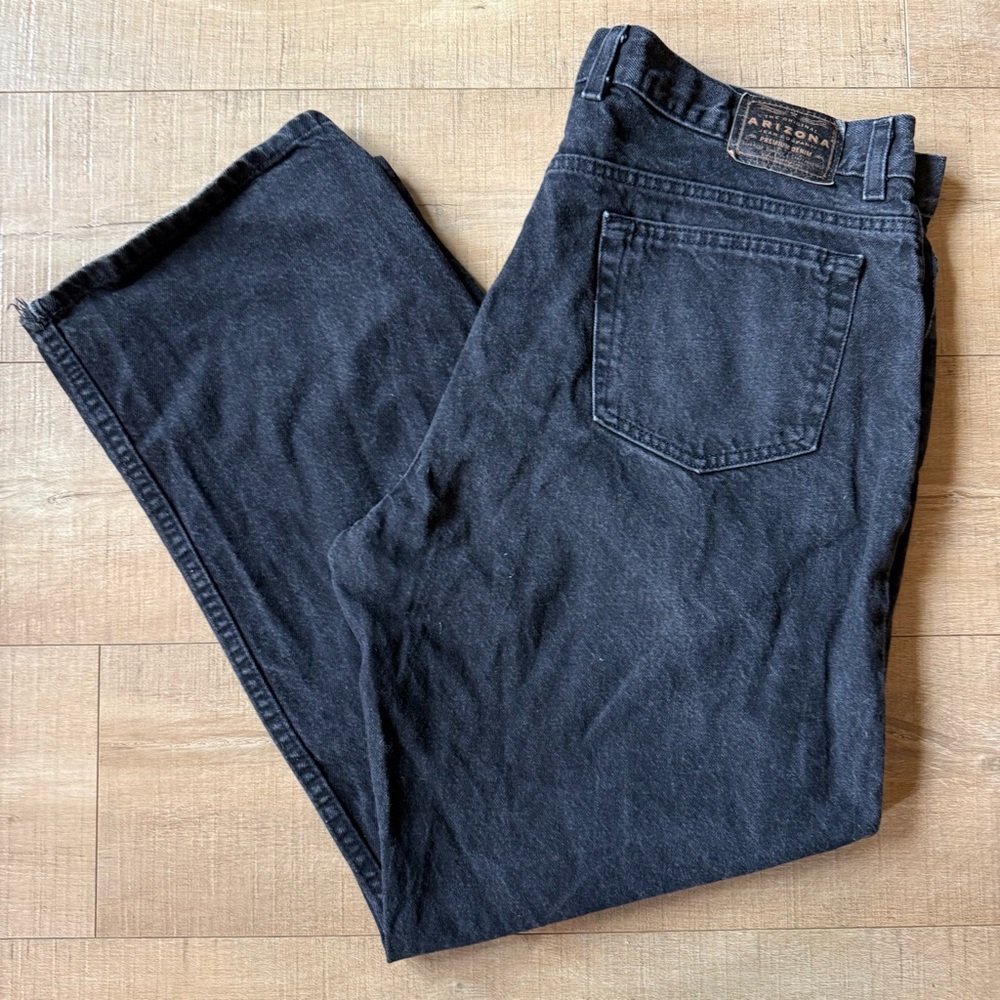 VTG relaxed Arizona jeans black faded distressed baggy 42 indie skate grunge